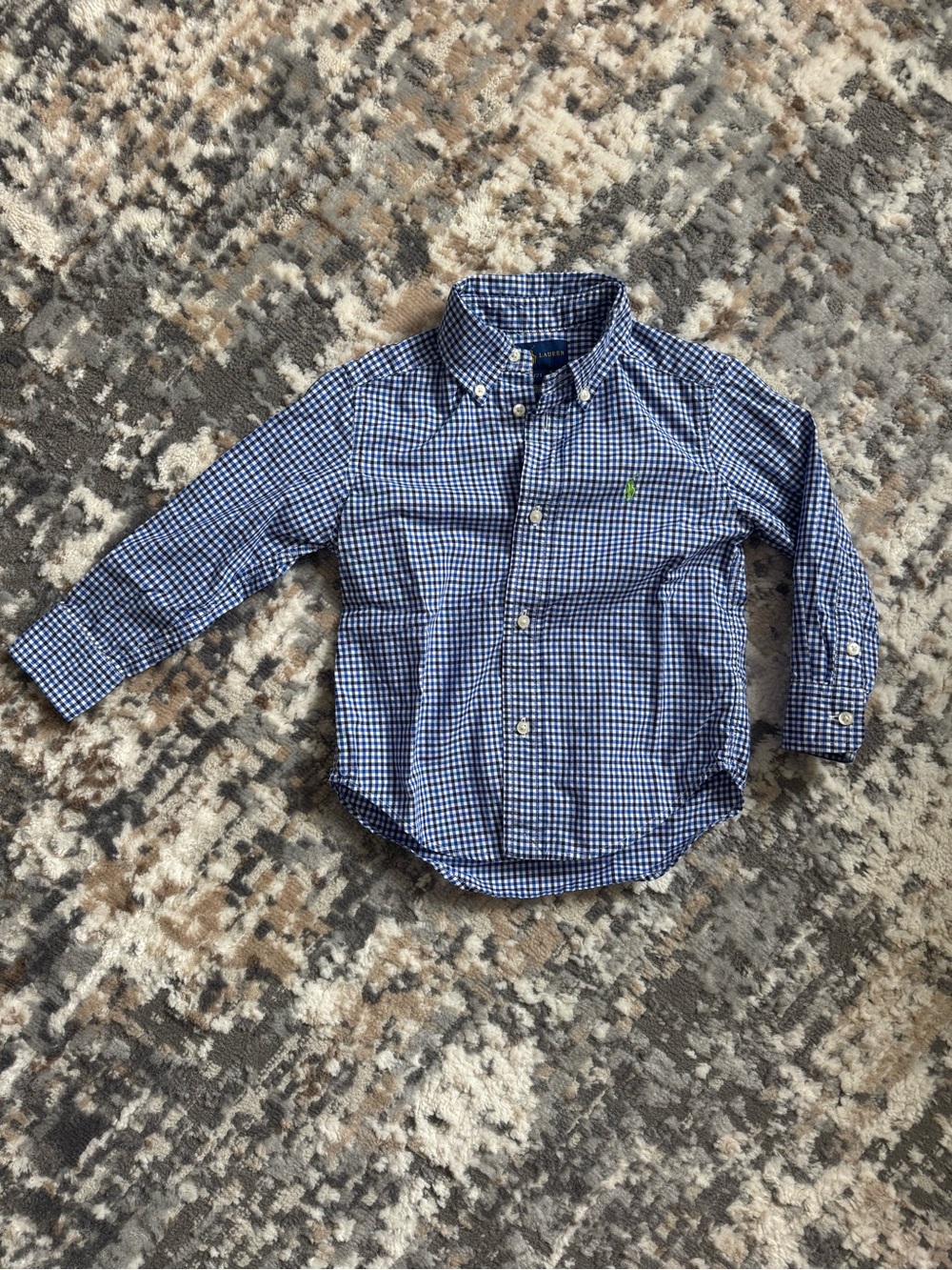Ralph Lauren Boys Blue Check Button-Down Shirt